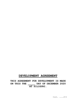 Development Agreement