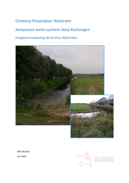 Ontwerp Projectplan Aanpassen Watersysteem Kockengen