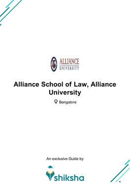 Alliance School of Law, Alliance University