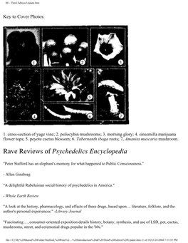 Rave Reviews of Psychedelics Encyclopedia