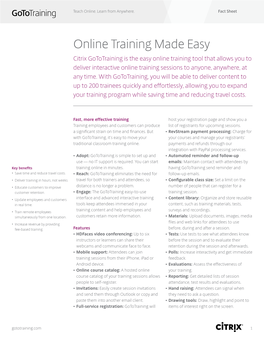 Gototraining Fact Sheet