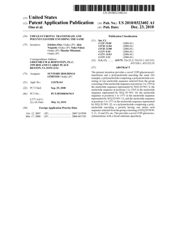 (12) Patent Application Publication (10) Pub. No.: US 2010/0323402 A1 Ono Et Al