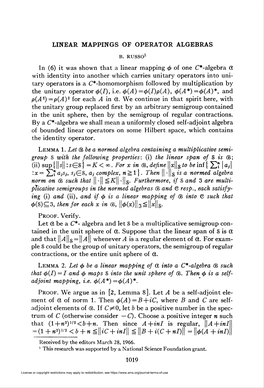 Linear Mappings of Operator Algebras