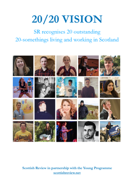 20/20 VISION SR Recognises 20 Outstanding 20-Somethings Living and Working in Scotland