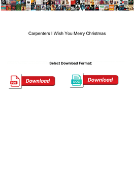 Carpenters I Wish You Merry Christmas