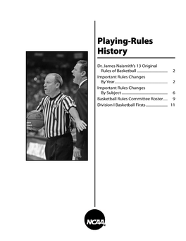 2009-10 NCAA Men's Basketball Records (Playing Rules History)