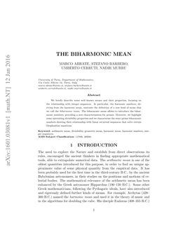 The Biharmonic Mean of the Divisors of N