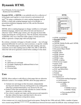 Dynamic HTML