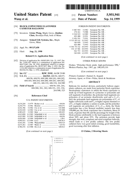 United States Patent (19) 11 Patent Number: 5,951,941 Wang Et Al