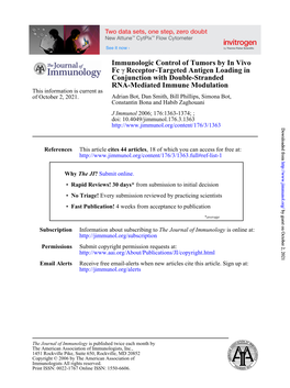 RNA-Mediated Immune Modulation Conjunction with Double-Stranded