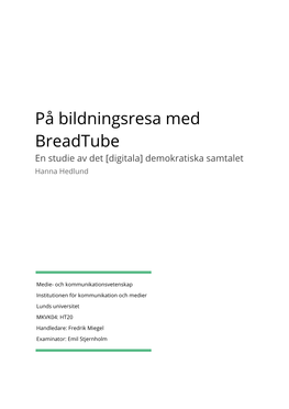 På Bildningsresa Med Breadtube 21 Feb.Docx