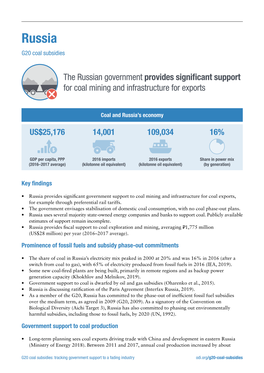 Russia G20 Coal Subsidies