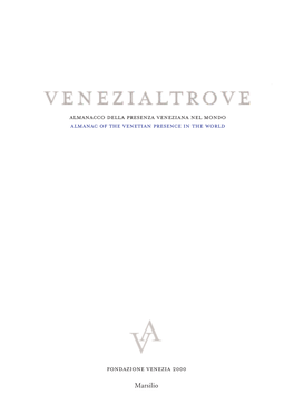Almanacco Della Presenza Veneziana Nel Mondo Almanac of the Venetian Presence in the World