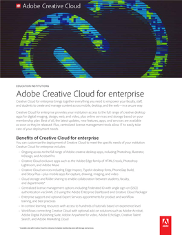 Adobe Creative Cloud for Enterprise Overview