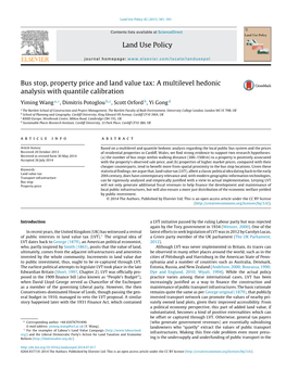 Bus Stop, Property Price and Land Value Tax: a Multilevel Hedonic