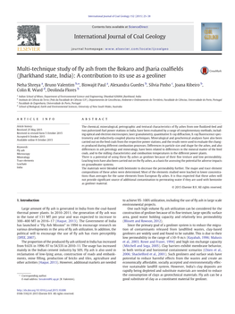 Multi-Technique Study of Fly Ash from the Bokaro and Jharia Coalfields