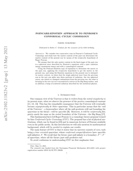 Arxiv:2102.11823V2 [Gr-Qc] 13 May 2021 Tivations, Which Can Be Found in [10] and in Numerous Lectures of Penrose Available Even in the Public Media