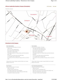 Directions to ALA Campus Page 1 of 2