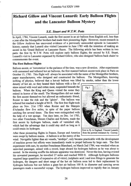 Richard Giltow and Vincent Lunardi: Early Balloon Flights and the Lancaster Balloon Mystery