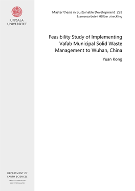 Feasibility Study of Implementing Vafab Municipal Solid Waste Management to Wuhan, China