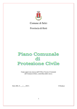 Comune Di Selci Provincia Di Rieti