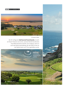 Golf Journal Travel Award 2019