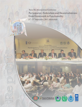 Participatory Federalism and Decentralization: from Framework to Functionality