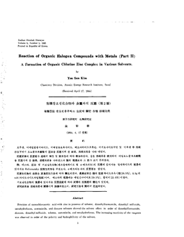 Reaction of Organic Halogen Compounds with Metals (Part II)