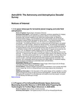 Astro2010: the Astronomy and Astrophysics Decadal Survey