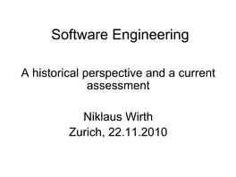 Software Engineering