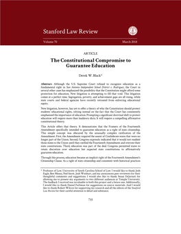 The Constitutional Compromise to Guarantee Education