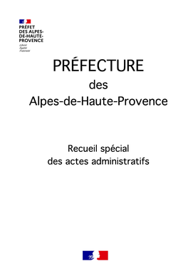 PRÉFECTURE Des Alpes-De-Haute-Provence