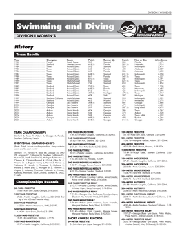 2006 NCAA Division I Women's Swimming and Diving