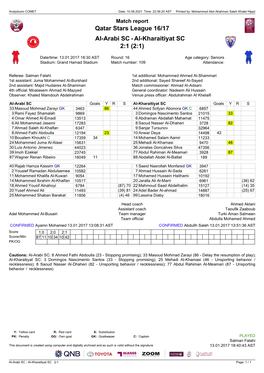 Al-Kharaitiyat SC 2:1 (2:1)