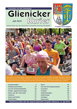 Glienicker Kurier Juli 2016