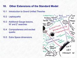 10. Other Extensions of the Standard Model