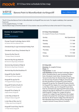 S112 Bus Time Schedule & Line Route