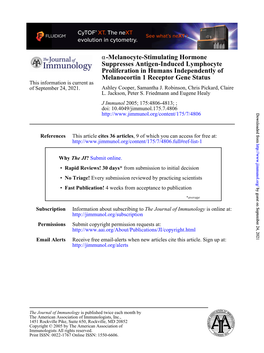 Melanocortin 1 Receptor Gene Status Proliferation in Humans