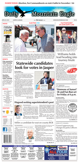 Statewide Candidates Look for Votes in Jasper