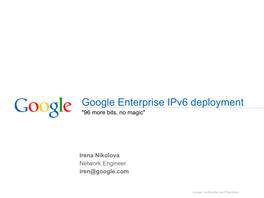 Google Enterprise Ipv6 Deployment 