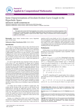 Some Characterizations of Involute-Evolute Curve Couple In