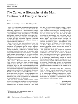 The Curies: a Biography of the Most Controversial Family in Science
