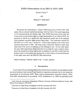 XMM Observations of an 1X0 in NGC 2276