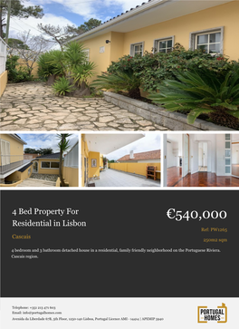 4 Bed Townhouse for Sale in Lisbon, Portugal