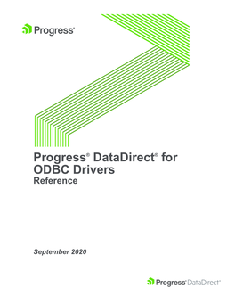 Progress Datadirect for ODBC Drivers Reference