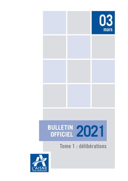 BULLETIN OFFICIEL 2021 Tome 1 : Délibérations