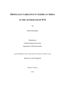 Orwellian Narrative in American Media in The