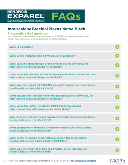 Interscalene Brachial Plexus Nerve Block