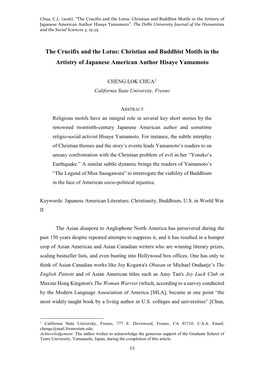 Christian and Buddhist Motifs in the Artistry of Japanese American Author Hisaye Yamamoto”