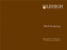 Shell Scripting